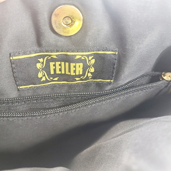 Floral Embroidered Black Satchel - Picture 5 of 7